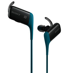 Sony MDR-AS600BT Bluetooth NFC Splash Resistant Wireless Sports In-Ear Headphones with Built-In Mic, Remote & Volume Control